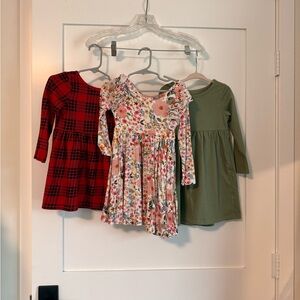 Set of Three toddler Girls' Long Sleeve Dresses- Little Sleepies, Cat and Jack